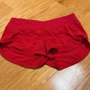 Lululemon Athletica Bold Red Athletic Shorts